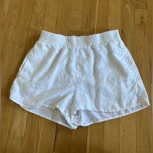 Wilfred Aritzia Gelato White Linen Shorts